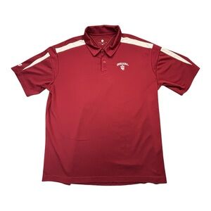 INDIANA HOOSIERS Mens XL Polo Shirt Holloway Red IU Embroidered Golf NCAA